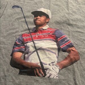Tiger Woods photo Gray Graphic Men's Shirt